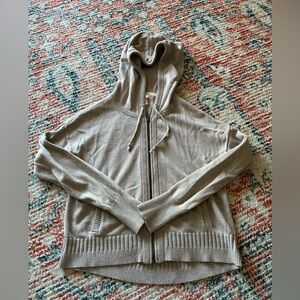 Victoria Secret Light Brown Knit Hoodie Size Small Petite